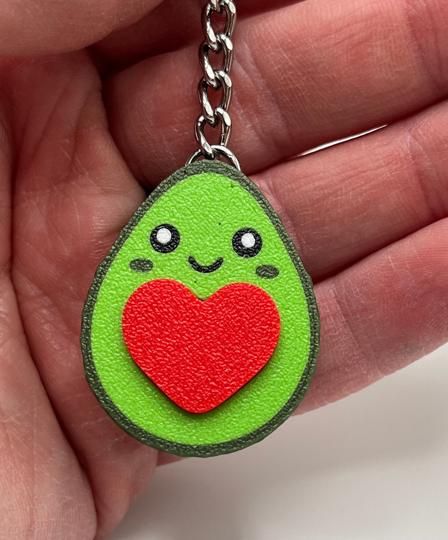 Avocado Heart Keychain