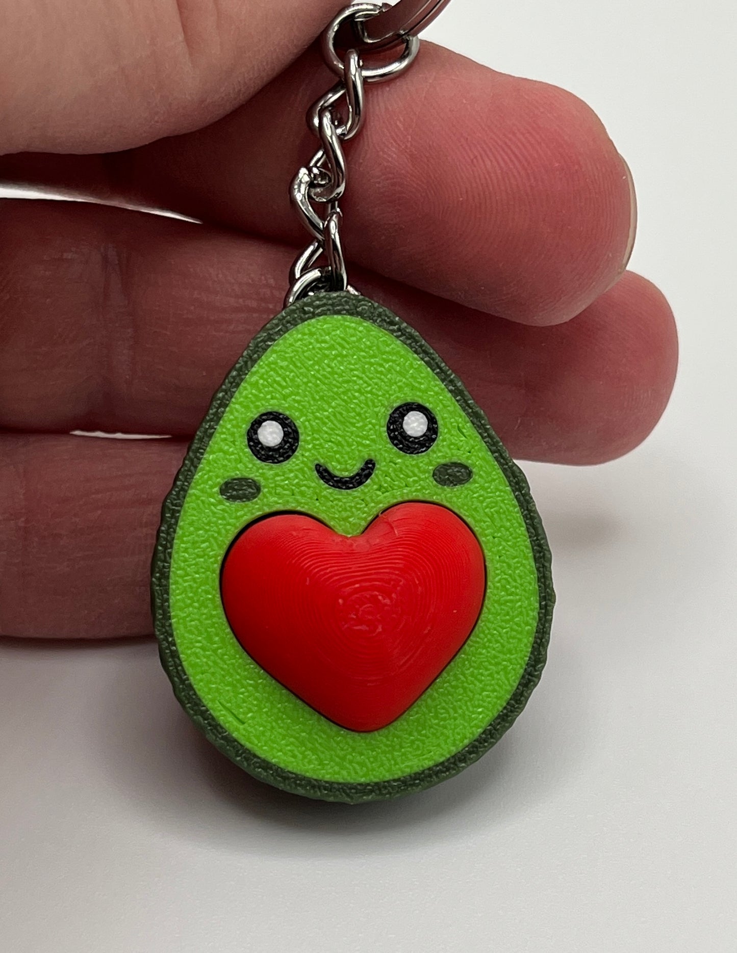 Avocado Heart Keychain